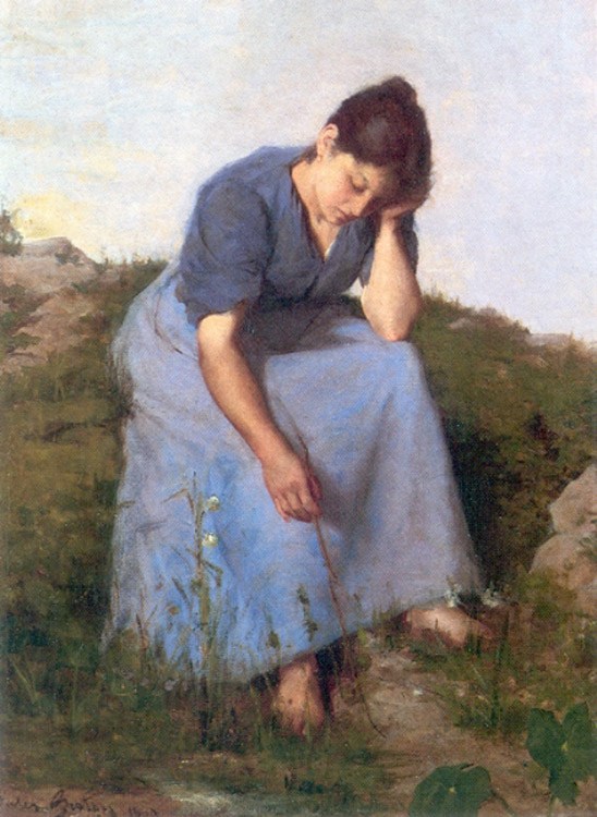 Jules Breton Young Woman in a Field